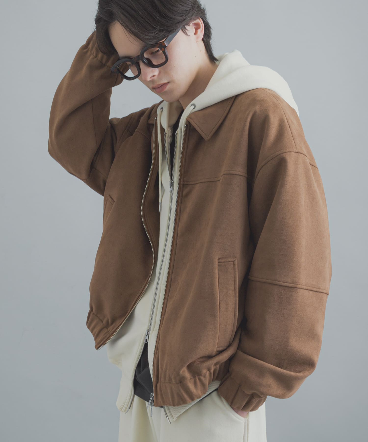 SENSE OF PLACE 台灣官方網站- 仿麂皮拉鍊短版外套F/S ZIP Blouson