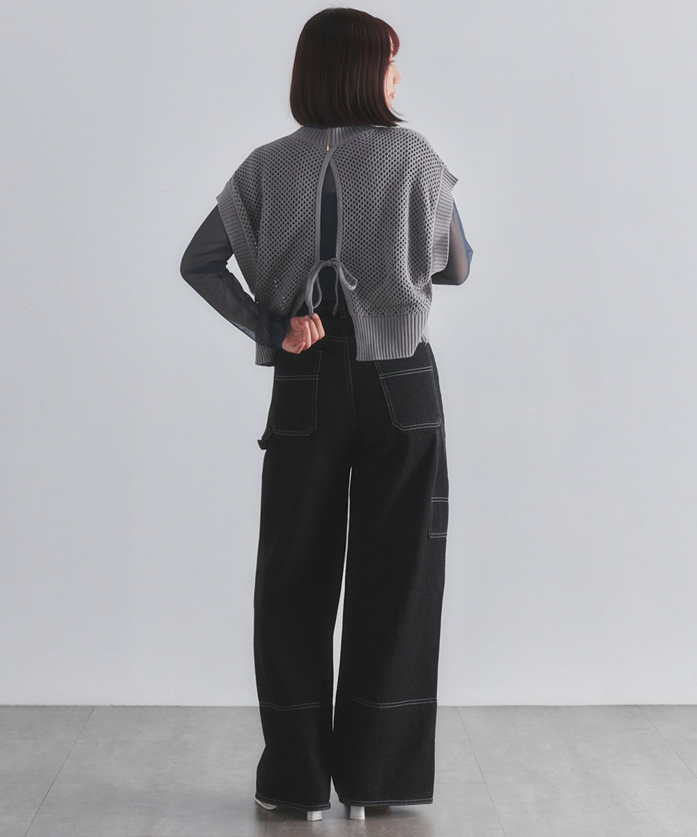 SENSE OF PLACE 台灣官方網站- 簍空針織背心Hollow Knitted Vest
