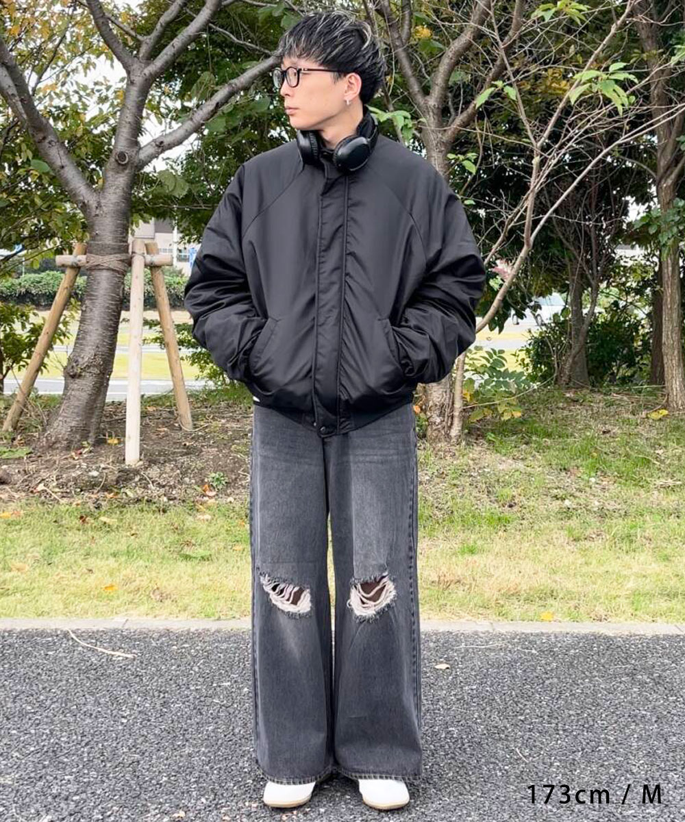 SENSE OF PLACE 台灣官方網站- 刷破丹寧直筒寬褲Distressed