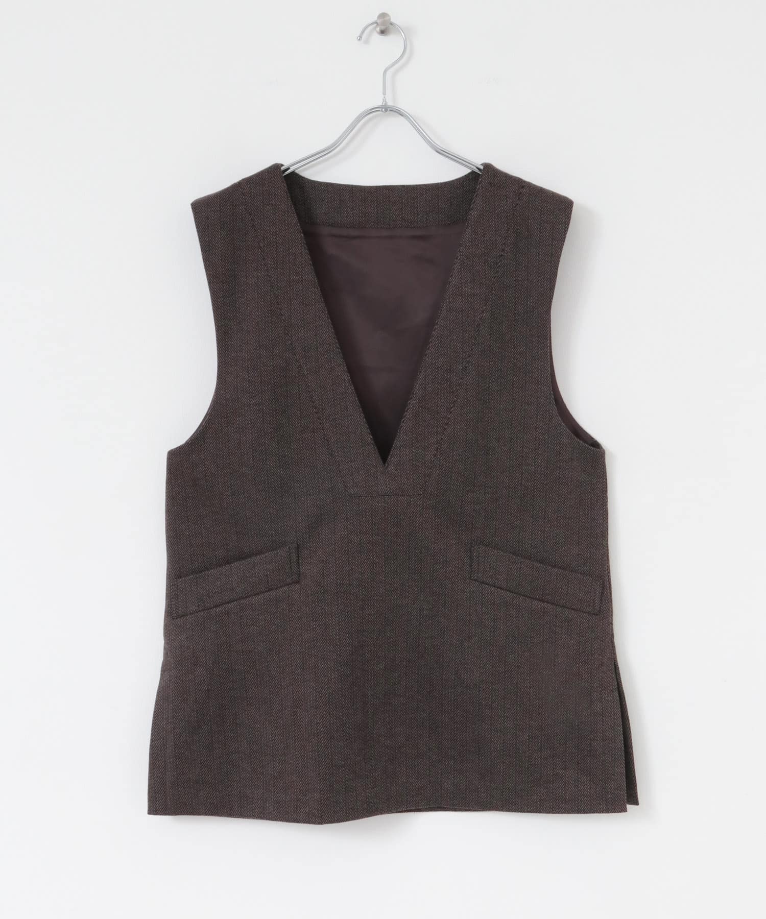 トップス sowell knit melton high-neck vest sowell knit melton high neck vest