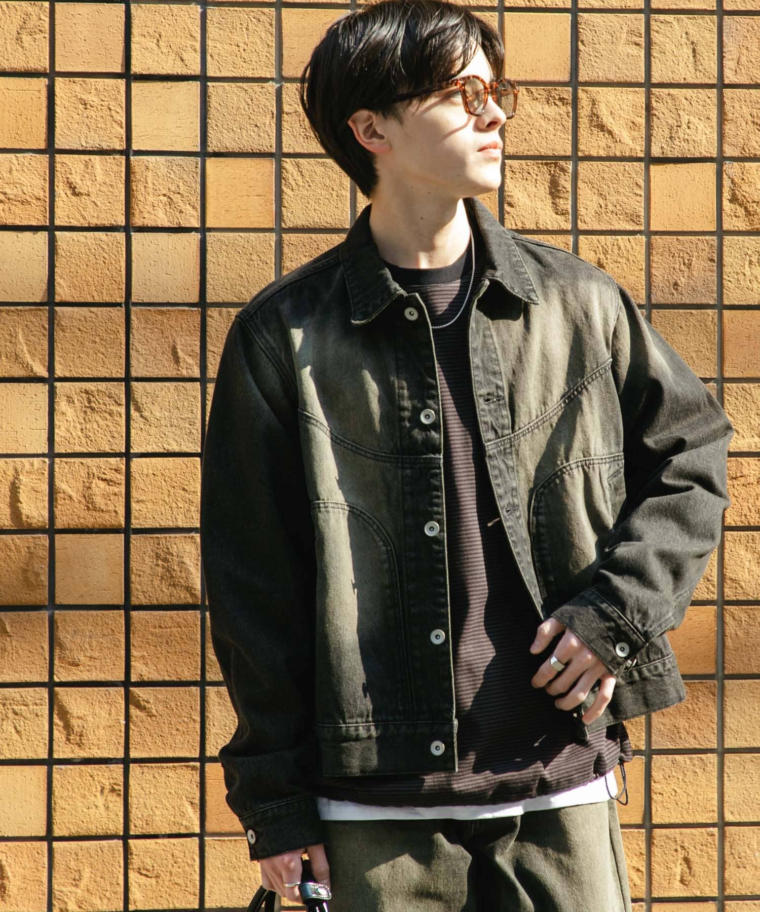 SENSE OF PLACE 台灣官方網站- 『UNISEX』復古刷色丹寧夾克