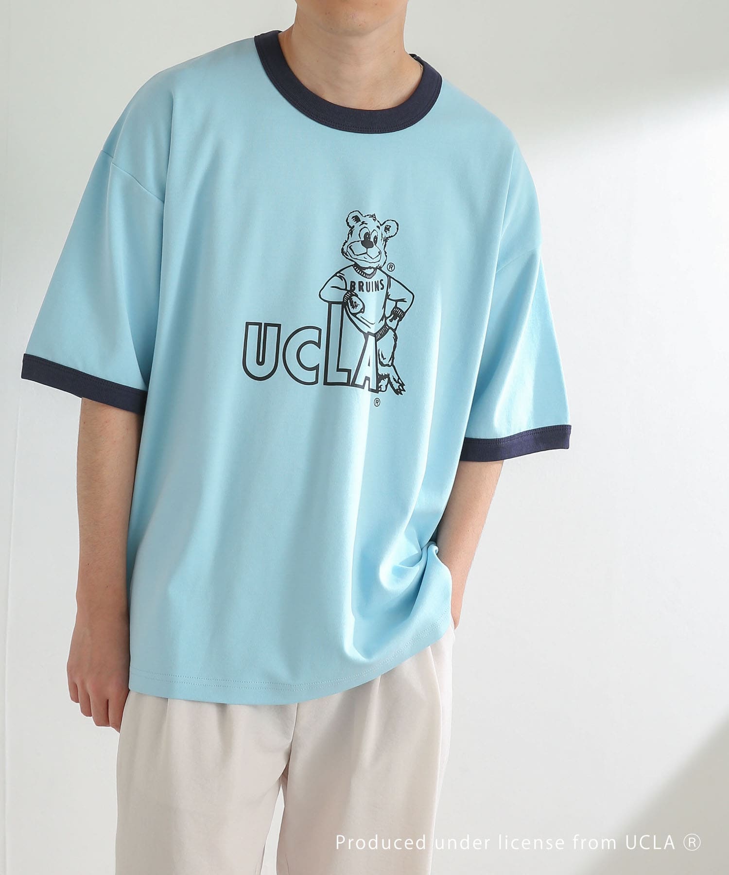 UCLA 學院風滾邊T恤