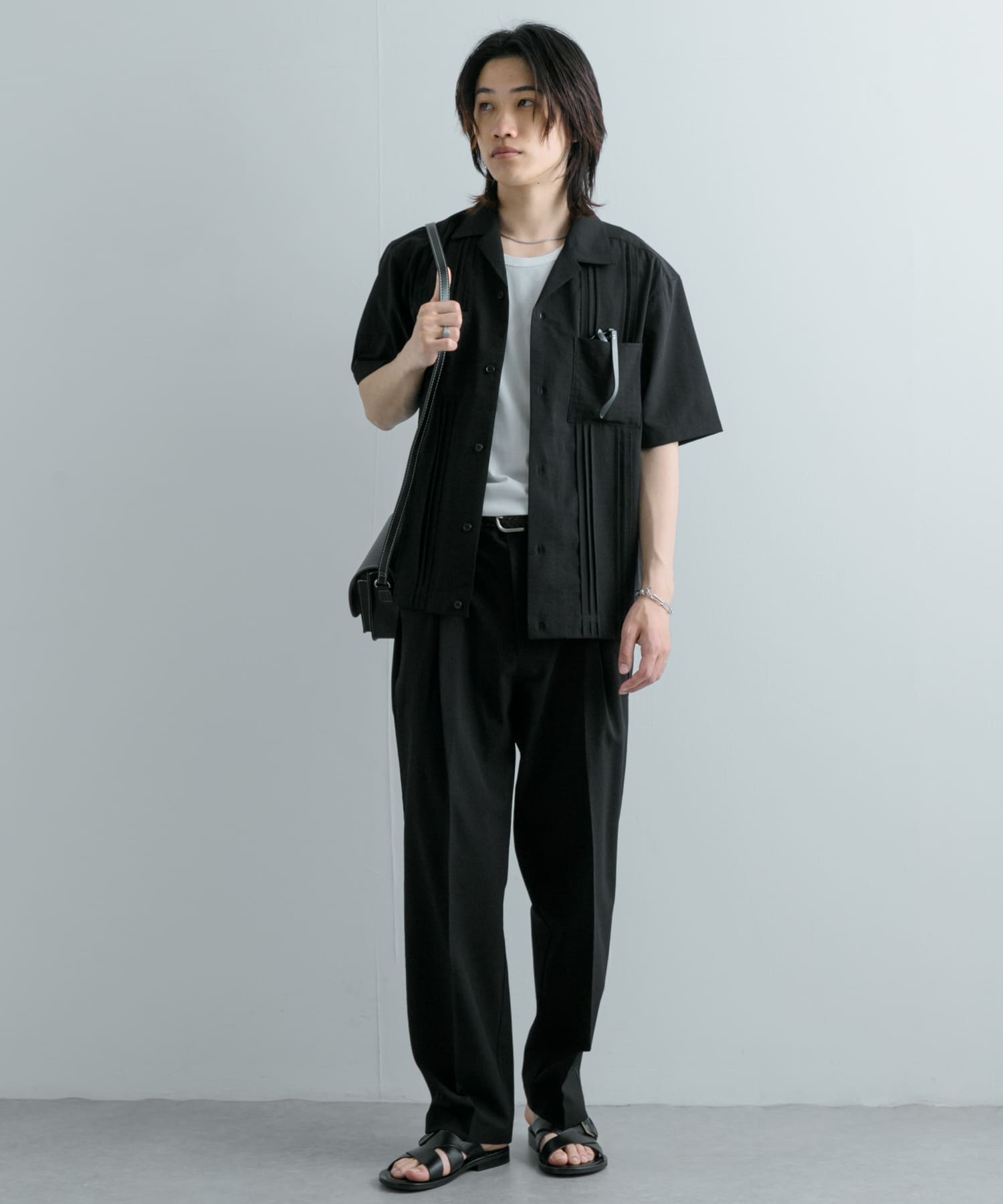『UR TECH DRYLUXE』仿亞麻錐形褲