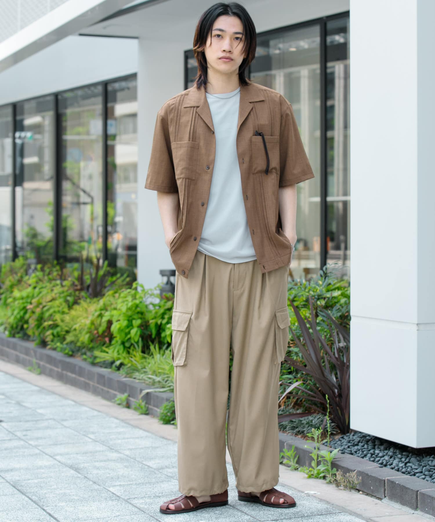 『UR TECH DRYLUXE』仿亞麻古巴襯衫