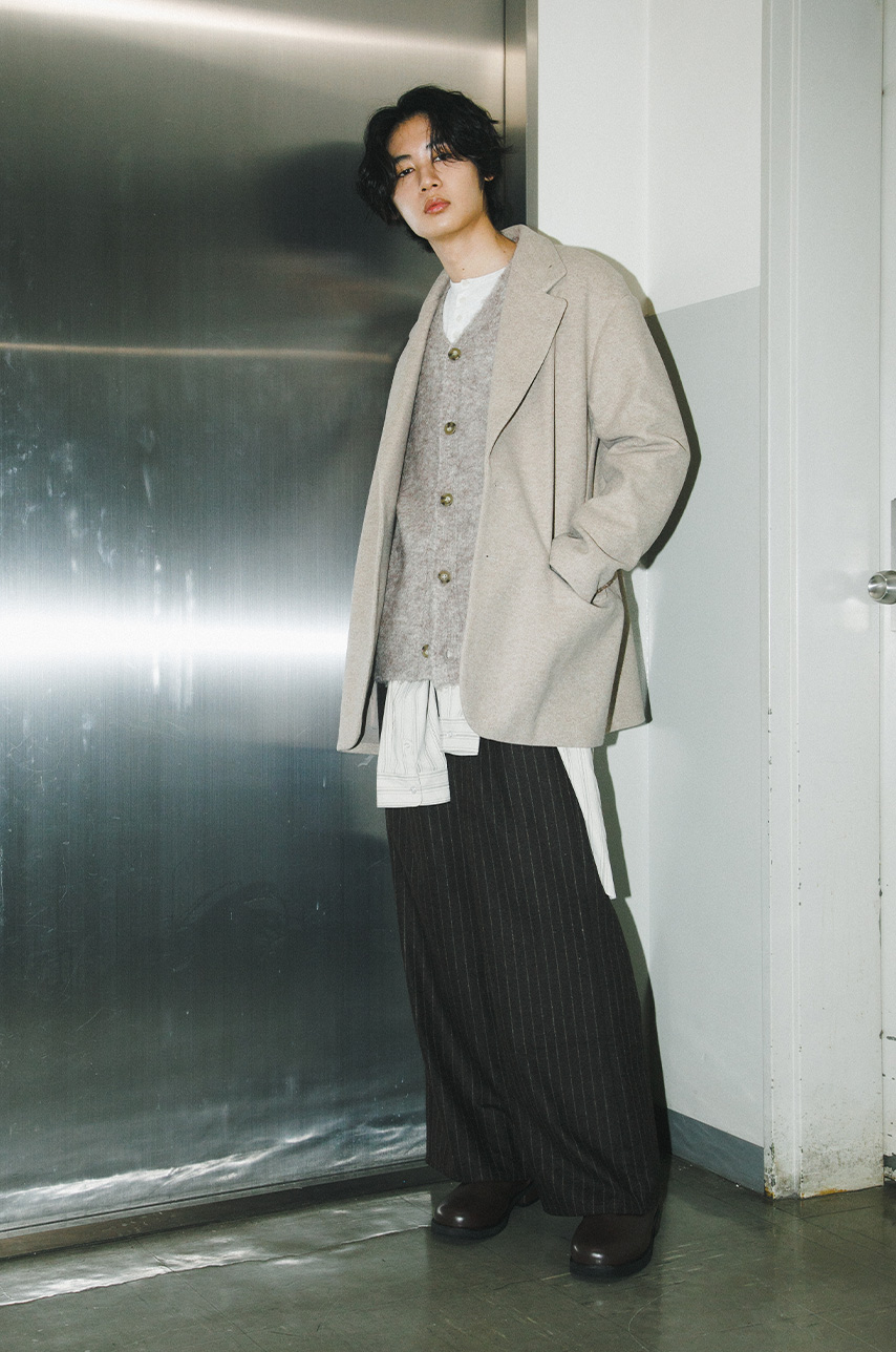 中長版落肩大衣