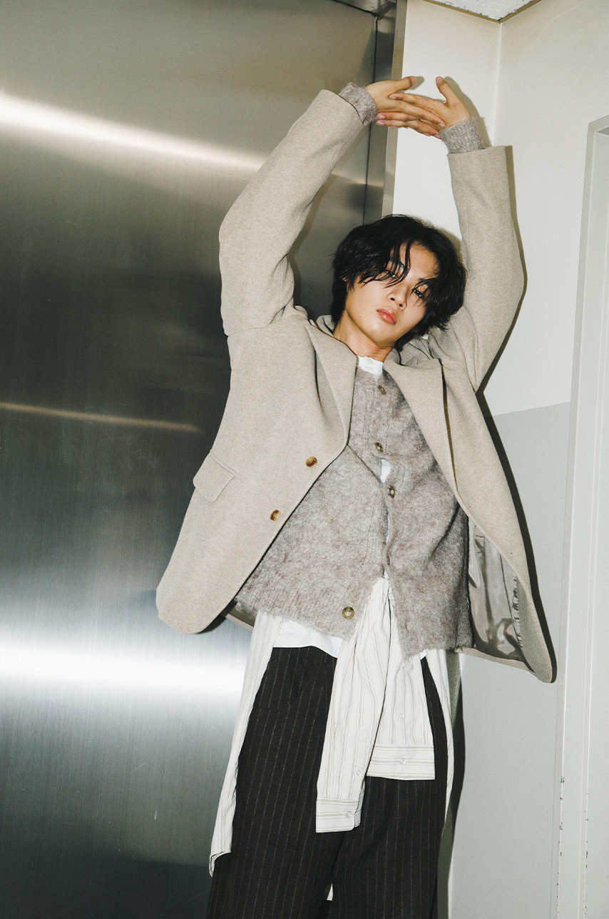 中長版落肩大衣