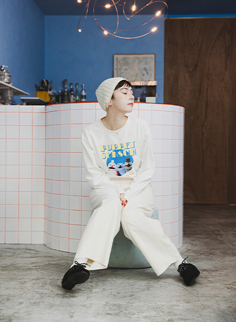 『UNISEX』『別注款』 SUNSUN 聯名印刷長袖T恤