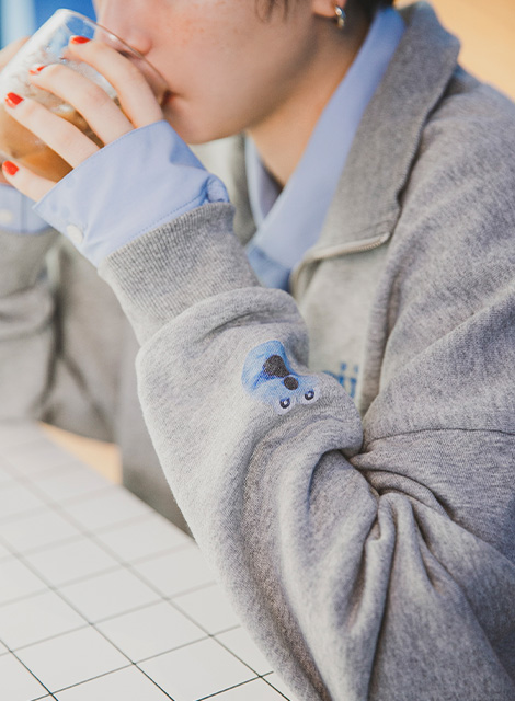 『UNISEX』『別注款』 SUNSUN 聯名半拉鍊大學T