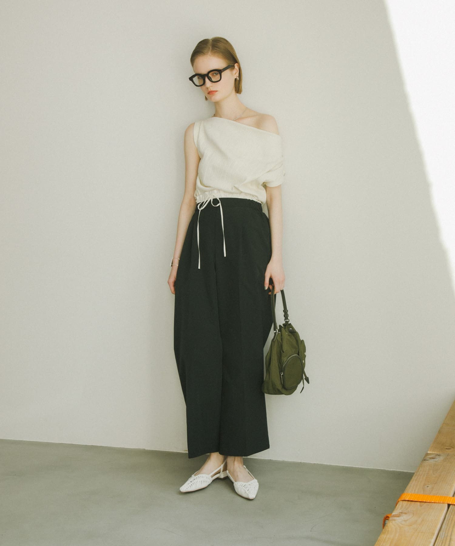 雙褲頭設計長褲<br>Double Waist Pants.