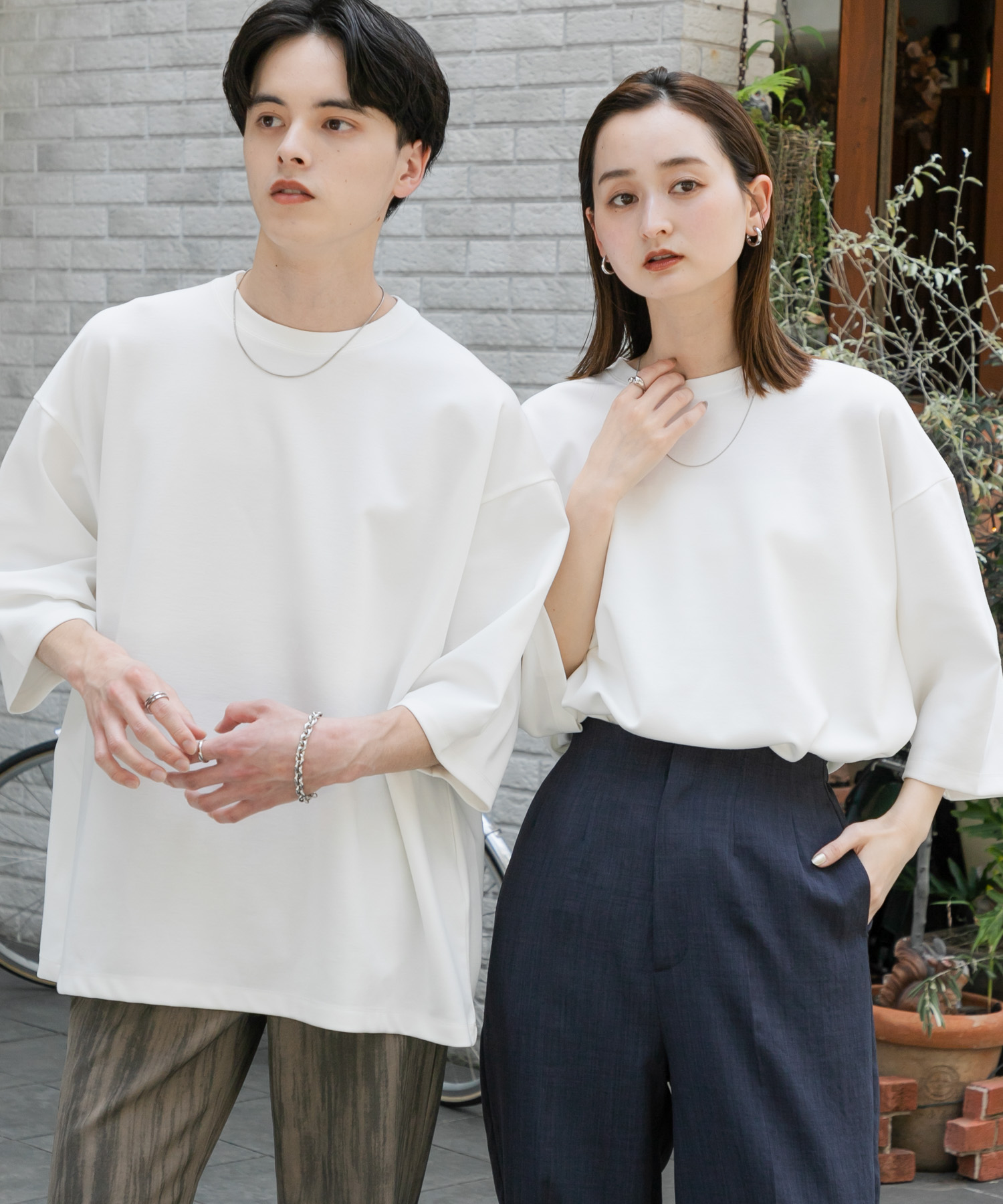 『UNISEX』<br>雙面織OVERSIZE寬鬆T恤