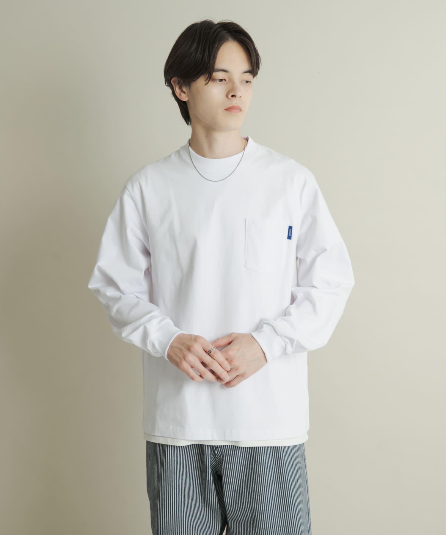 純棉圓領長袖T恤