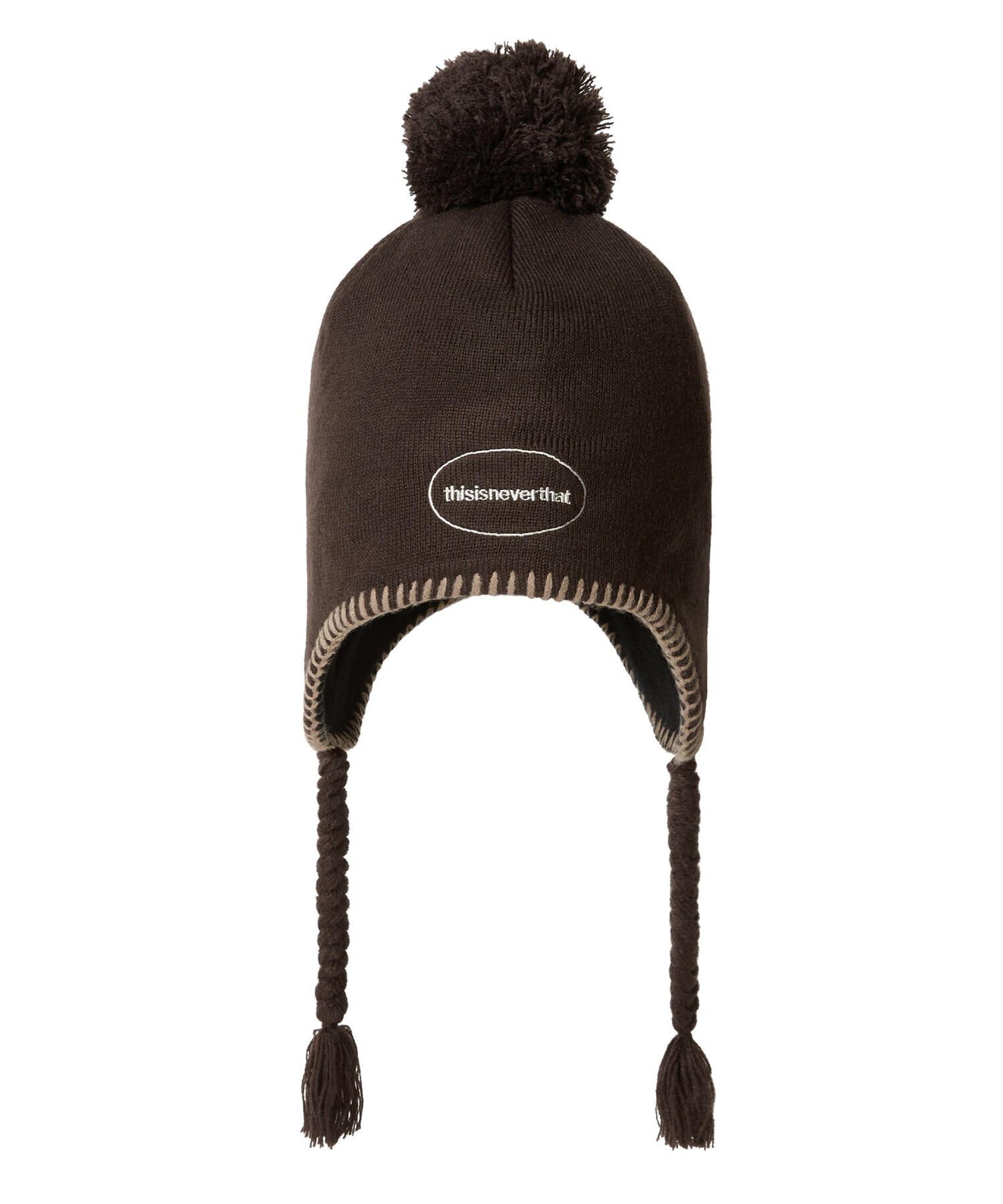 【thisisneverthat】Pom Earflap Beanie