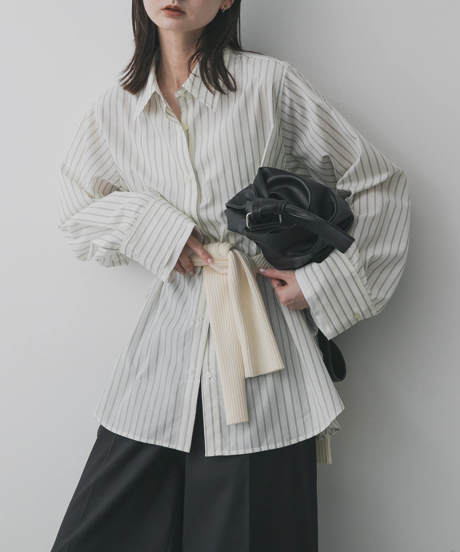 『EASY CARE』疊袖設計落肩襯衫