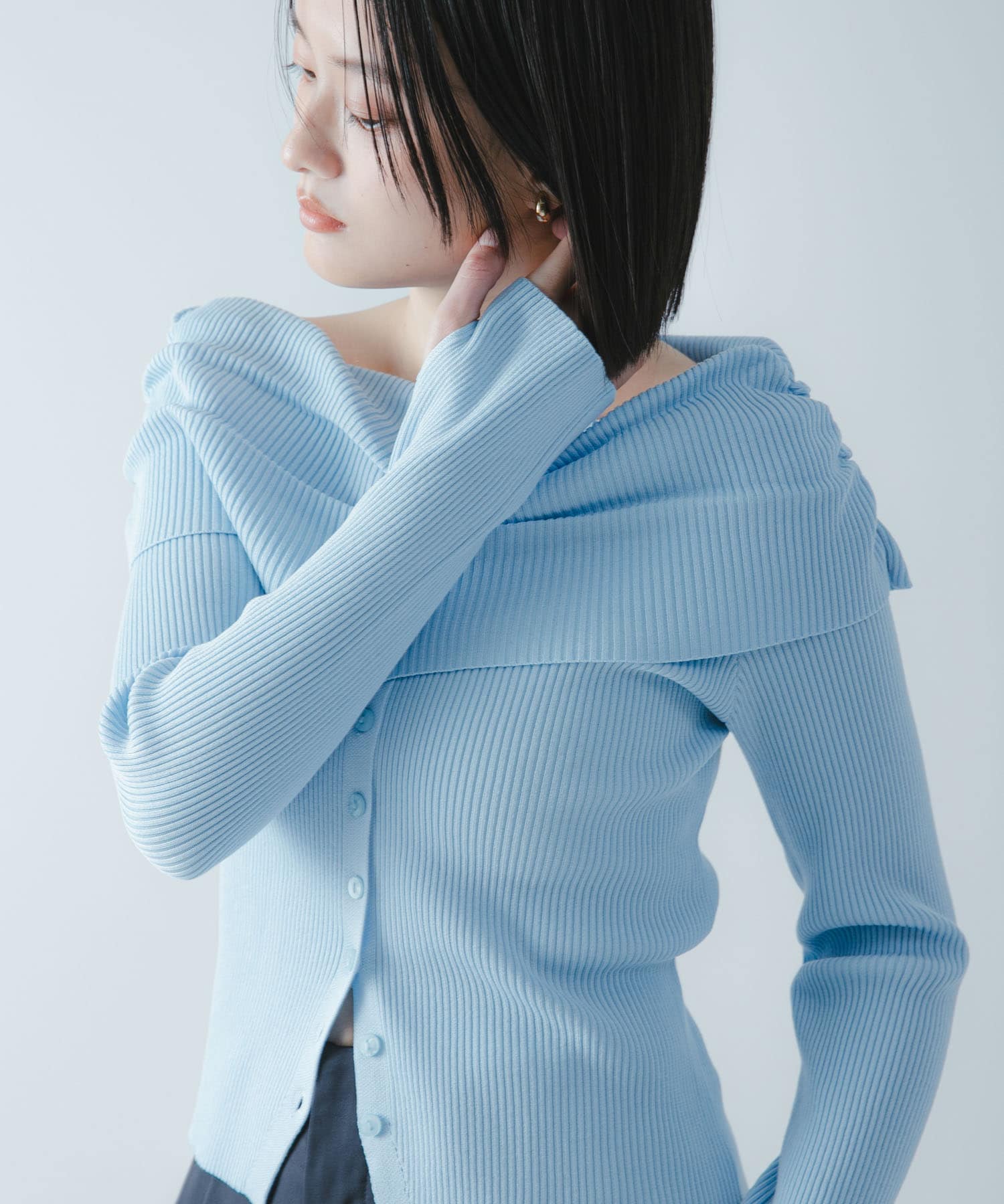 『可機洗/防花粉』<br>SKINProof<br>露肩毛衣