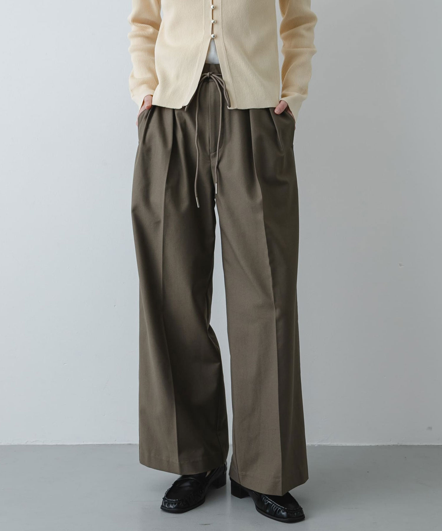 繩帶西裝長褲